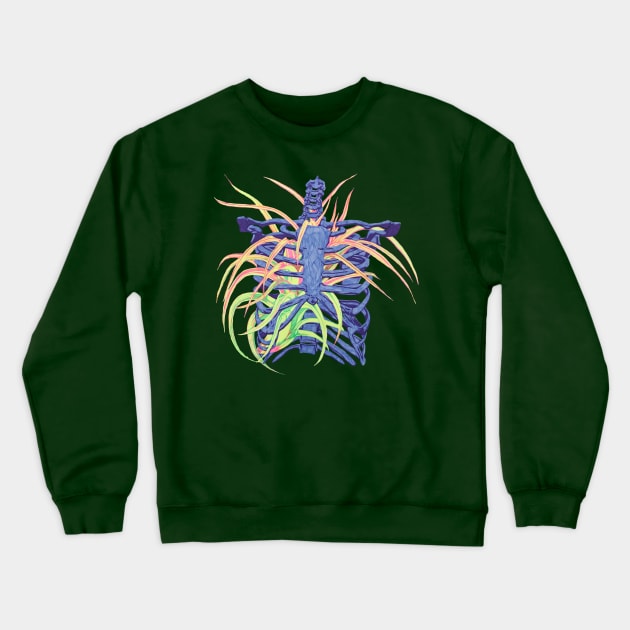 Rib Cage Hanging Plant Crewneck Sweatshirt by RaLiz